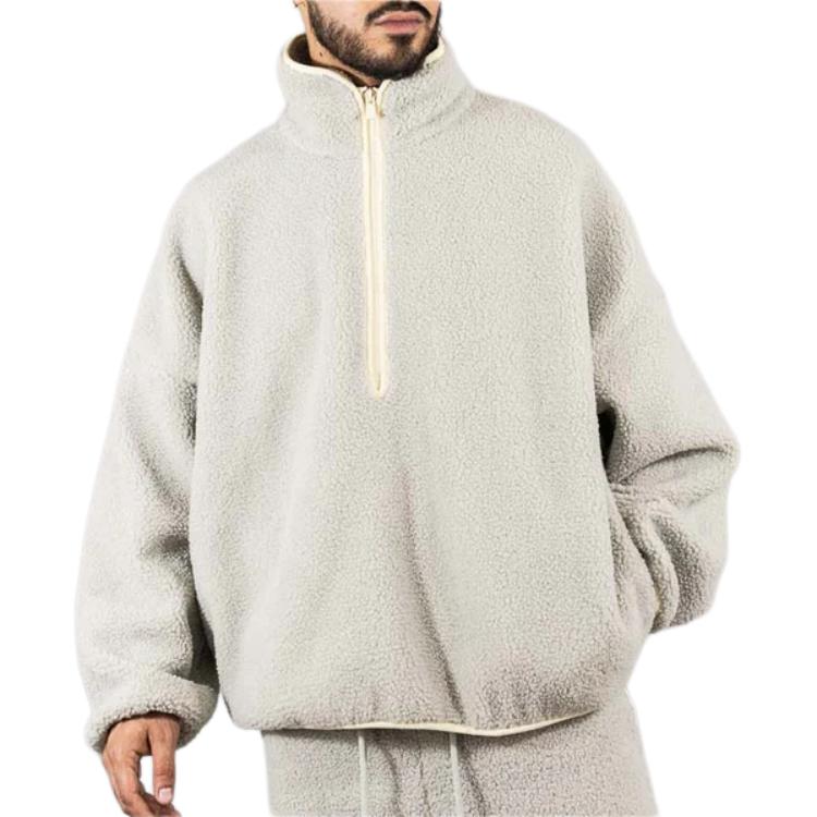 Fear of God Athletics Polar Fleece Hike 1/2 Zip Sesame Men Streetwear IM6076