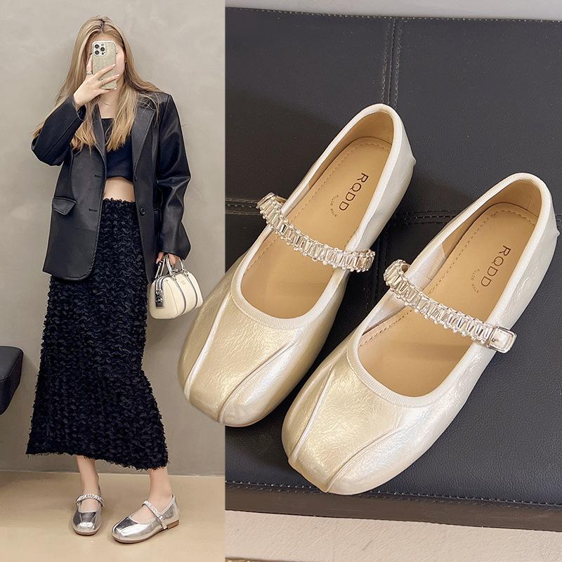 Mary Jane with Women's Fashion Versatile Single Shoes 2025 Spring and Summer New Soft-soled Comfortable Flats