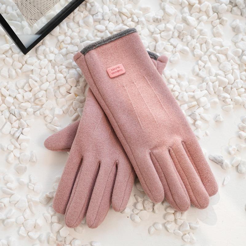 Women Winter Thick Plush Gloves Warm Suede Outdoor Guantes Lady Touchscreen Driving Gloves Sports Cycling Mittens