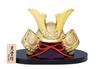 Satsuki Made In Shusei Helmet [Yakushi Kiln] Doll, Japan, Boy's Festival, Mini, Compact, Palm-sized, Ceramic, Gold-plated, (Large)