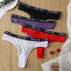 Women's Underwear Sexy Sports Fitness Letter Wide Waist Low Waist Briefs Women's Seamless Triangle Pants Thong Panties
