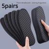 5 Pairs Bamboo Charcoal Antibacterial Insoles for Shoes Plant Deodorant Running Sports Insole Feet Thickened Shock Absorbing Shoe Sole