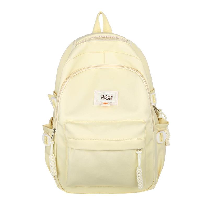 College Style Student Schoolbag Solid Color Women's Backpack Large Capacity Backpack