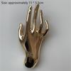 Large Smooth Palm Brooch Golden Suit Pins Creative Metal Brooch  Men