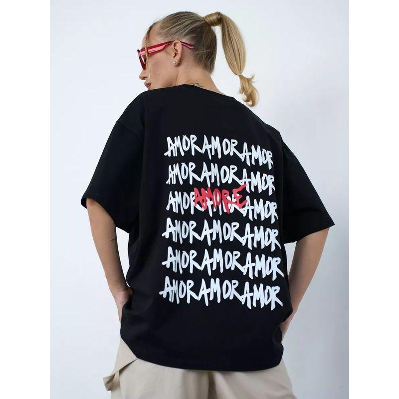 Western Style New Fashion Casual Loose Round Neck Print Short Sleeve T-shirt Top Printed T-shirt Top