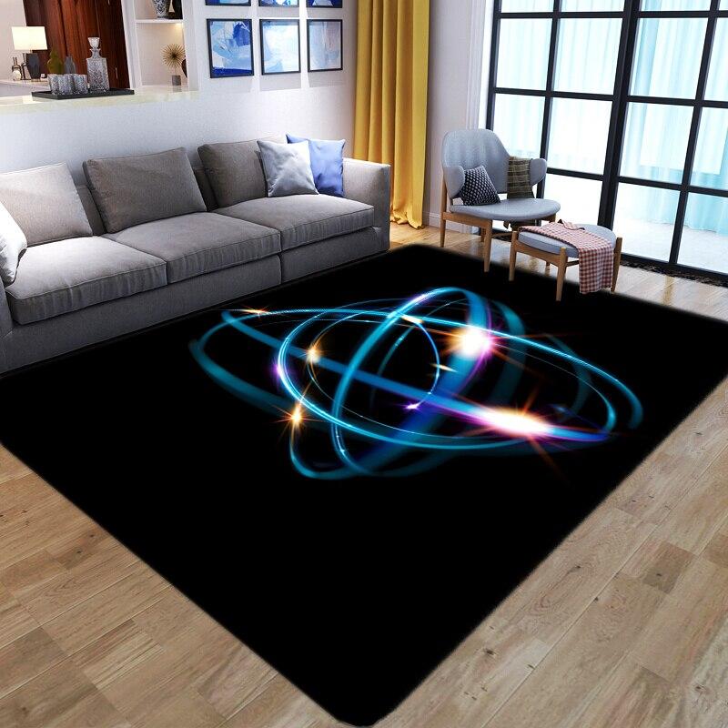 Green Flame Flannel Rug Horrible Skull Carpets Antislip Living Room Large Boys Room Mat Home Hot Sale Fashion 3D Printing Carpet