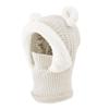 LEZOOY Knit Neck Warmer with Warm and Fleece Face Cover for Ages Perfect for and Fits Head Circumferences of for Boys and White Kids' Hat,