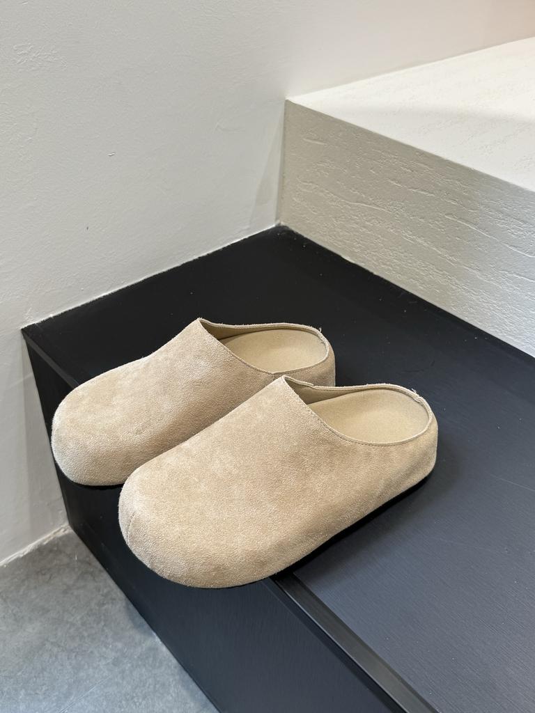 Корейская версия тапочек-мешков для головы женские домашние 2025 новые весенне-осенние модные на толстой подошве матовые Piboken полутапочки