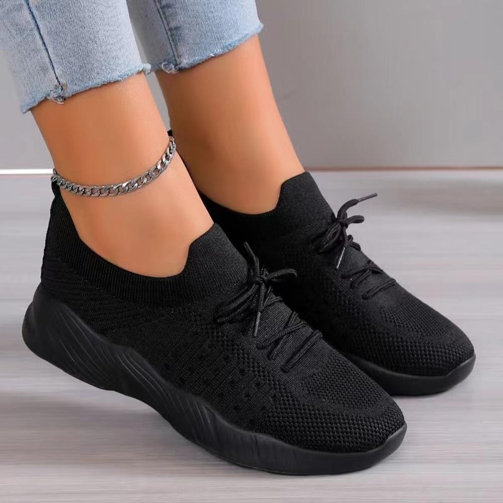 Fashion Women Mesh Breathable Casual Sneakers Lace-up Vulcanized Shoes Ladies Platform Sneakers Female Shoes Plus Size Zapatos De Mujer