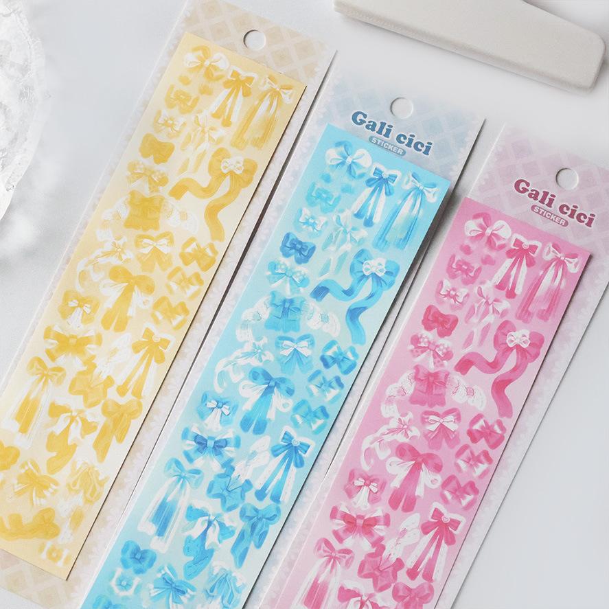 Korean Popular Bow Sticker Versatile Gooka DIY Decorative Material Sticker