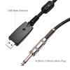 USB Guitar Andio Cable USB Male Interface To 6.35mm (1/4inch) Mono Electric Guitar Connection Cable