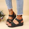 Women Sandals Summer Heels Sandalias Soft Bottom Wedges Shoes For Women Platform Sandals Luxury Shoes On Heel