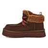 Funkarra Suede Round Toe Lace-Up Short Snow Boots Women Boots Brown 1143954-BCDR