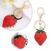 Creative Fruit Series Fashion Metal Strawberry Car Keychain