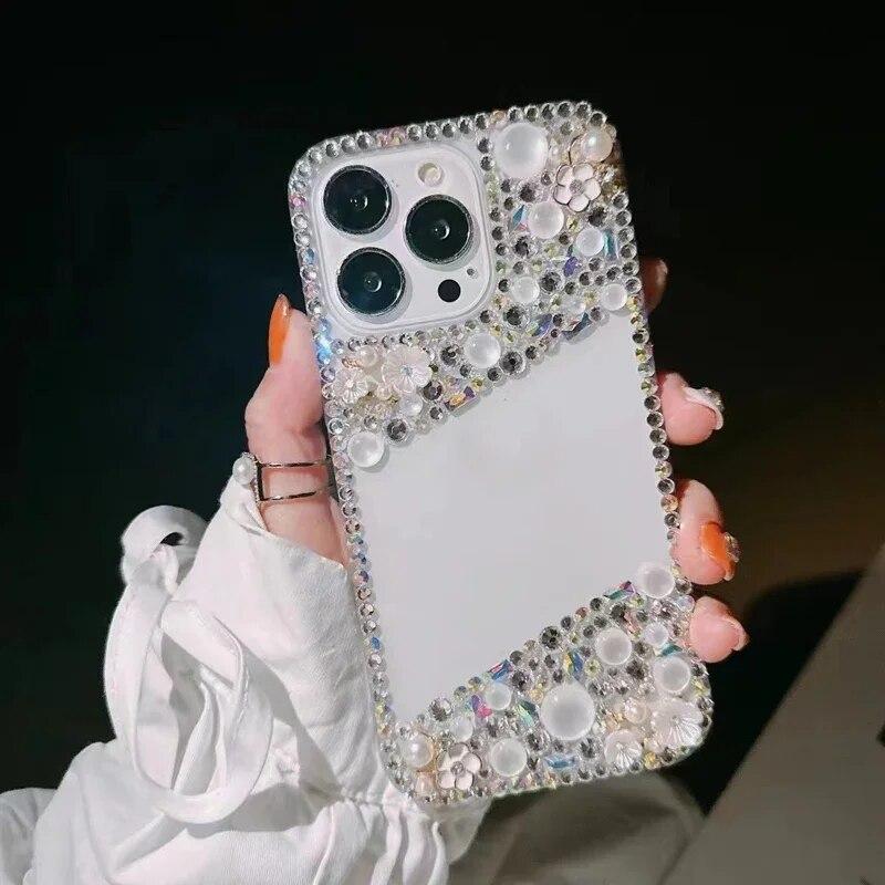 Metallic Finger Ring Holder Case For Iphone 15 14 13 12 11 Pro Max Glitter Diamond Cover For Samsung S24 S23 S22 Ultra S20 A34 A14 A34 A54 A55 A33 A53