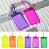 1/6Pcs Luggage Tag Colorful Flexible Suitcases Tag Waterproof Name ID Labels Tear-resistant Luggage Identifier for Travel
