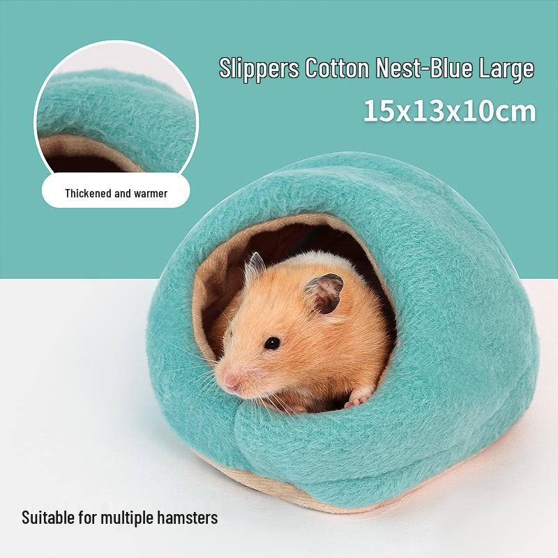 Теплое хлопковое гнездо для хомяков и мышей - Зимний спальный мешок-домик