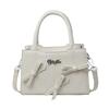 Bow Fashion Gentle Texture Handbag 2025 Spring New Versatile Shoulder Messenger Bag Small Square Bag