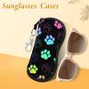 Portable Zipper Soft Glasses Case with Carabiner Sunglasses Case Zipper Eyeglass Pouch Glasses Protective Shell Bag