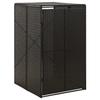 VidaXL Bin Shelter Black 70x80x117 Cm Woven Resin 319860