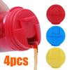 4Pcs Plastic Beverage Can Lids Leak-proof Drinks Protector Multi-color Air-leak Beer Sealing Cap Portable Water Bottle Covers