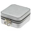 [Q9146] - Silver Gray 'Zip'n Go' Zipped Jewelry Box - 10. 5x10. 5x5cm
