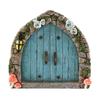 Tale Tree Wooden Door Outdoor Miniature Courtyard Door Tree Decoration Courtyard Accessories Ornament