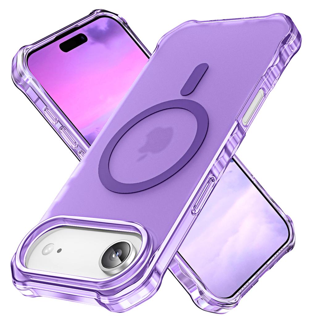 For iPhone 17 Case Compatible with MagSafe Small Wavy Edge PC+TPU Phone Cover