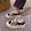 2024 New Spring Summer Autumn Korean Version of Canvas Shoes Fashion Ladies Casual Breathable Platform Shoes