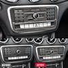 Carbon Fiber Sticker Car CD Air Conditioning Control Panel Cover Trim for Mercedes Benz A Class GLA CLA 2016 2017 2018