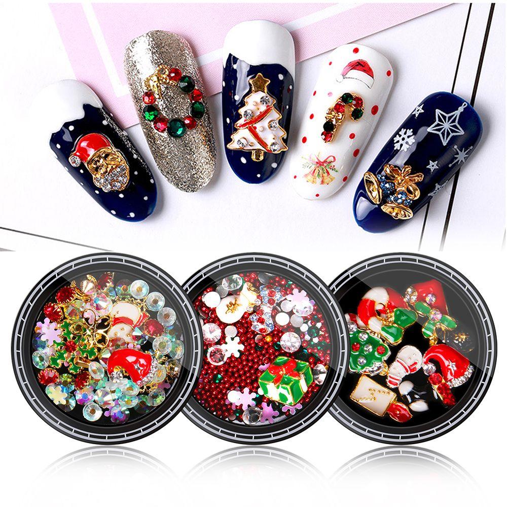 Alloy Metal Manicure Decor Nail Supplies Jewelry Nail Art Decoration Christmas Nail Rhinestone
