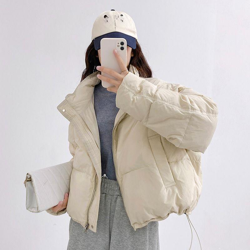 Off Season Short Women Down Cotton Coat Winter Fashion Thicken Padded Jacket Korean Trendy