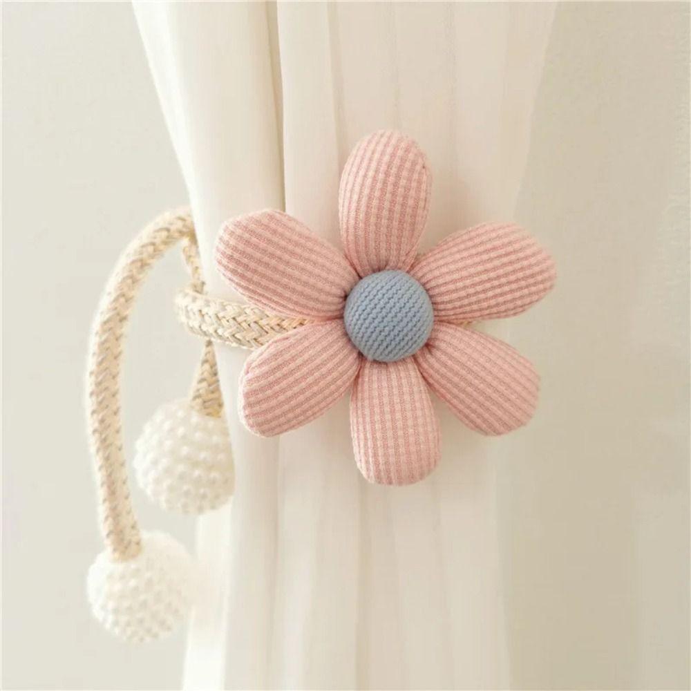 1PC Flower Shape Curtain Buckle Clip Magnetic Buckle Curtain Holders Curtain Accessories  Kids Room