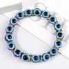 10mm Lucky Blue Evil Eye Bracelet Palm Butterfly Owl Elephant Pendant Charm Crystal Resin Beaded Bracelets for Women Men Jewelry