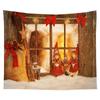 Christmas Decoration Tapestry Snowflake Santa Claus Room Decoration Fireplace Tapestry Gift Christmas Wall Decoration Home