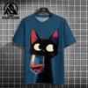 Cute Kitten Pattern Men T-shirt Summer Oversized Short Sleeve Tshirts For Men Animal Grapgic 3D Print Sublimation Men's Clothing