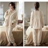 Women Sleepwear Coral Velvet Pajamas Women Autumn Winter Thick Loungewear Cute Flannel Insulation Large Size Home Clothing Set
