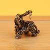 1Pc Solid Brass Lucky Elephant Office Desktop Decorations Chinese Wealth Texts Vintage Copper Animal Figurines Ornaments