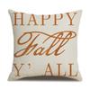 Thanksgiving Linen Pillowcase Autumn Pumpkin Print Pillow Cushion Cover