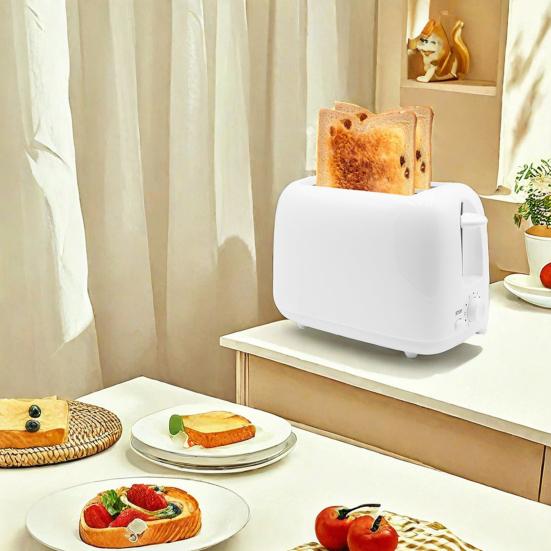 Toaster 2-Slice Bread Maker with Wide Slots Anti-Clogging Automatic Shutdown Adjustable Easy