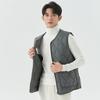 Men's Fall and Winter Padded Warm Zipper Comfortable Stylish To Keep Warm Increase Vest Outside The Pocket Men's Diamond-shaped Short Vest 2402