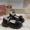 Thick-soled Bow Jk Mary Jane Small Leather Shoes Women's 2025 Summer New Round Head Retro Versatile Single Shoes
