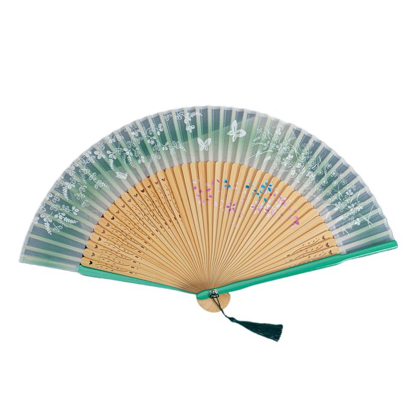 Chinese Style Multiple Colors Decorative Folding Fan Ornament Art Craft Performance Props Bamboo Dance Party Show Gift Accessories