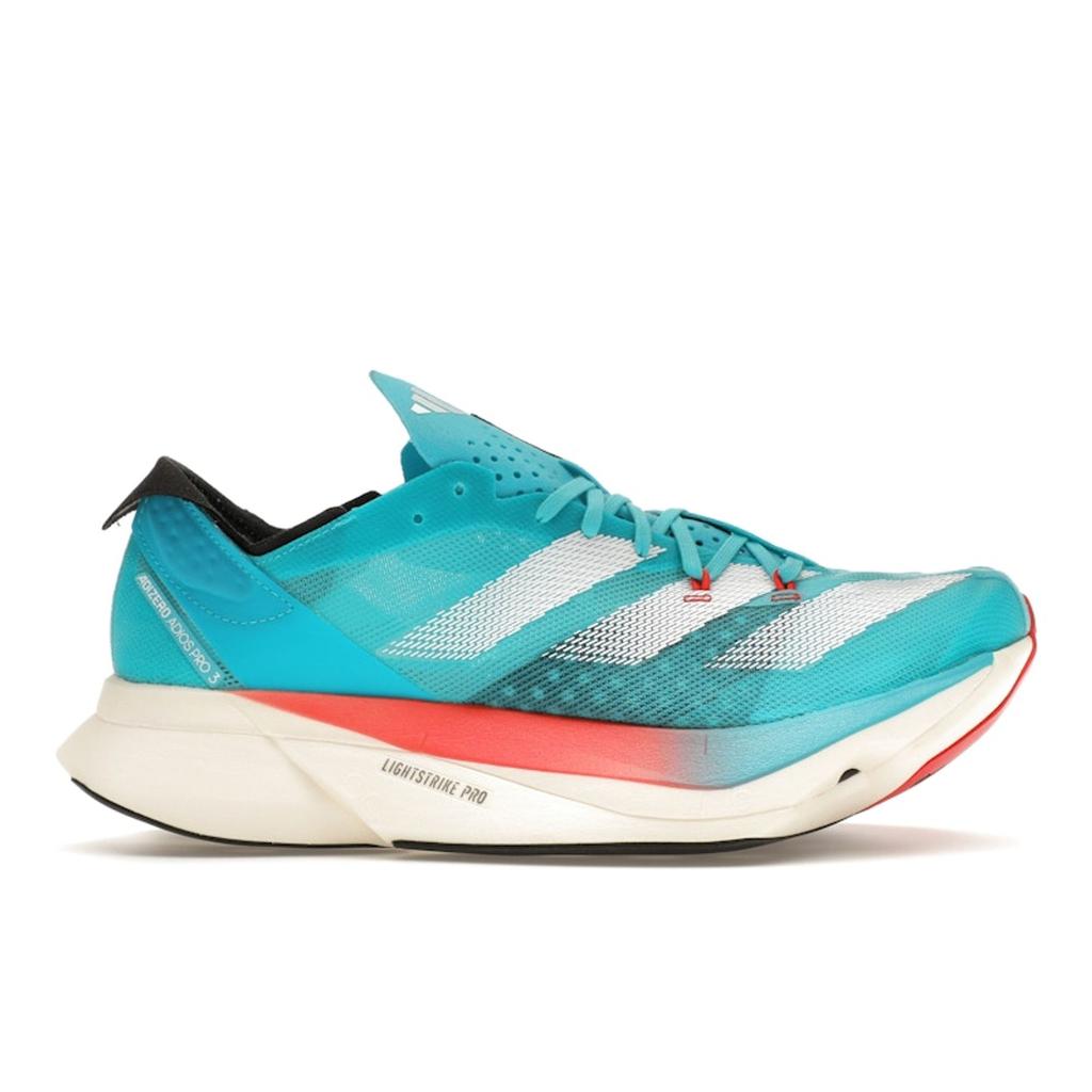 Adidas Adizero Adios Pro 3 Lucid Cyan Unisex Sneakers Blue Cloud-White Bright-Red ID8468