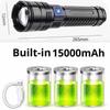 White Laser Flashlight Powerful Light Wicks Ultra Bright Zoom Long Shot LED Rechargeable COB Tail Light Outdoor Power Bank