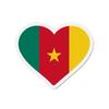 Aimant Coeur Drapeau Cameroun - Multicolore - 9 Cm - 50 Pièces - Résine Synthétique - Mixte