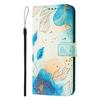 Blue Flower Forest Luxury Painted Leather Case Wallet Book Style Cover for Google Pixel 5,5a 5G/ 6,6a,6 Pro/ 7,7a,7 Pro/ 8,8a,8 Pro /9,9 Pro,9 Pro XL
