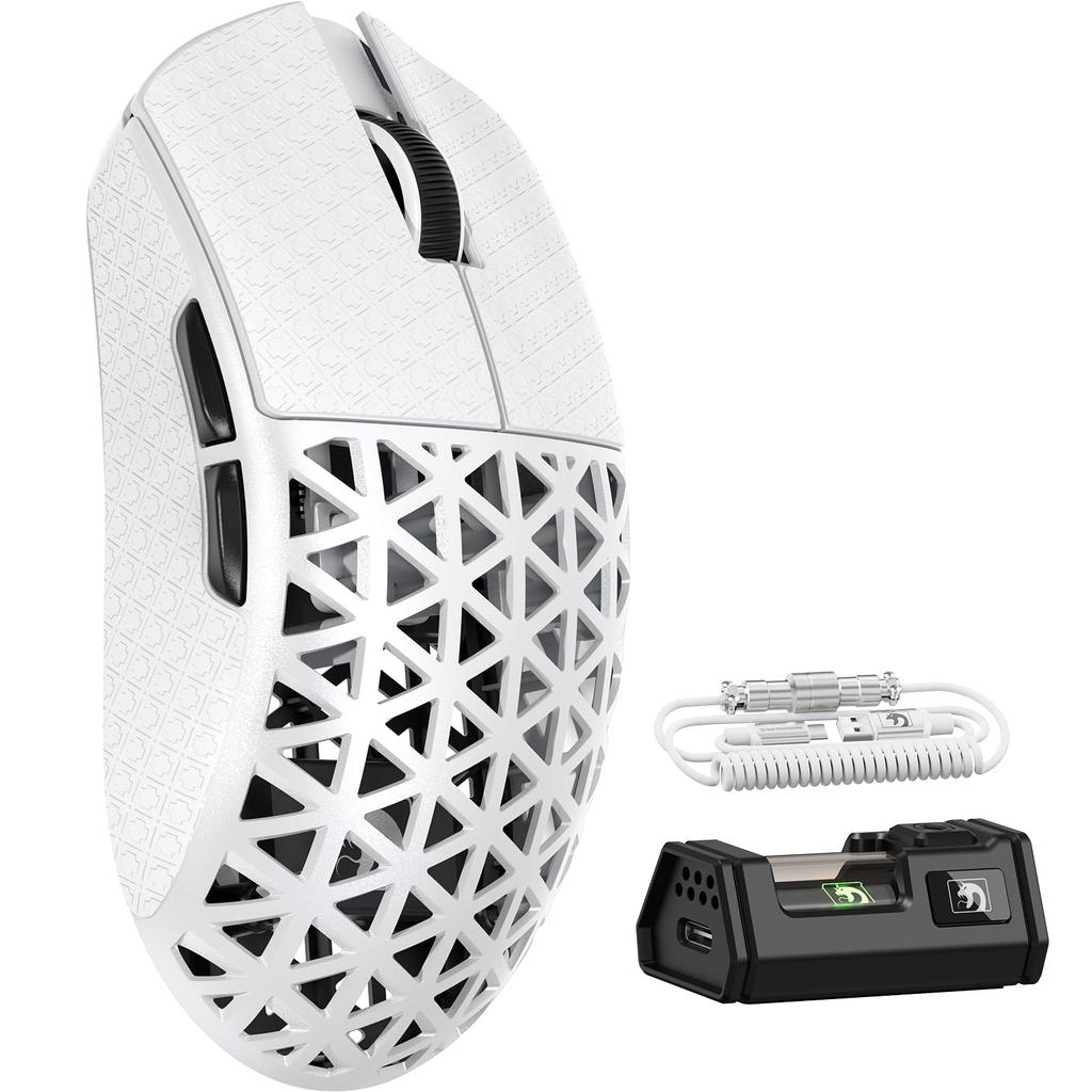 MAMBASNAKE M5Ultra Gaming 8K Carbon Fiber Wireless PAW3950MAX Nordic52840 8000Hz Polling Up To 42000 3 FPS Coiled Grip Tape Included Direct Approval X