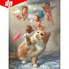 5D DIY Diamond Painting Animal Embroidery Cat Pictures Of Rhinestones Full Display Diamond
