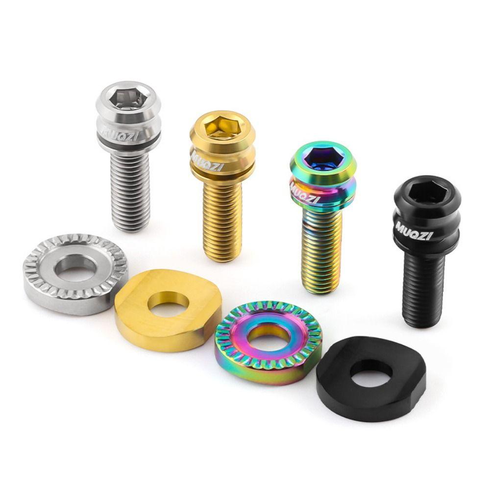 Titanium Zinc Zinc Alloy Bicycle Front Wheel Fixing Screw Bicycle Fixing Screw Gasket  Road Bikes